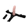 Baile Arnés con Dildo Vibrador Natural 15 cm