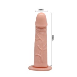 Baile Arnés con Dildo Vibrador Natural 15 cm