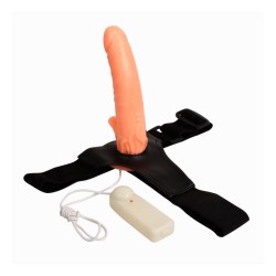 Baile Arnés con Dildo y Control Remoto 18 cm