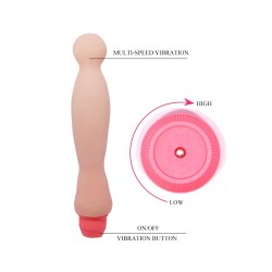 Dildo VIbrador Color Natural 22 cm