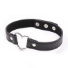 Collar con Aro en Forma de Corazón Ajustable 41,5 cm Negro