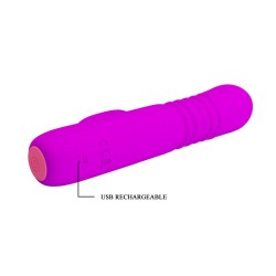 Leopold Vibrador con Función de Movimiento USB Silicona