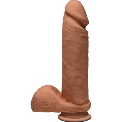 Dildo Dual Density Perfect D y Testículos 8 Caramelo