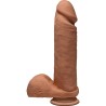 Dildo Dual Density Perfect D y Testículos 8 Caramelo