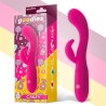 Cakey Vibrador Punto G y Conejito USB Silicona Fuchsia