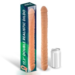 Trent Dildo Doble Realista Natural 17,3 - 44 cm