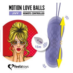 Huevo Vibrador Motion Love Balls con Control Remoto Jivy Púrpura