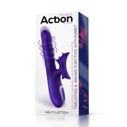 No. Fourteen Vibrador Función Telescópica Ondulante y Lengua Alta Frecuencia Silicona Líquida USB