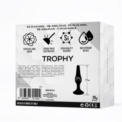 Trophy Plug Anal 11 cm Silicona Negro