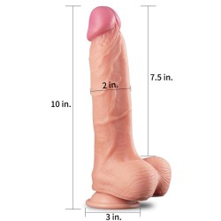 Dildo Nature 10 Dual Layer Natural