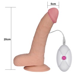 Dildo The Ultra Soft Dude con Vibración 8.8 Natural