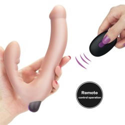 Doble Dildo Strapless Silicona USB