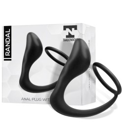 Randal Plug Anal con Anillo para el Pene Silicona Negro