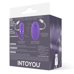 Huevo Vibrador Control Remoto Odise USB Silicona Púrpura