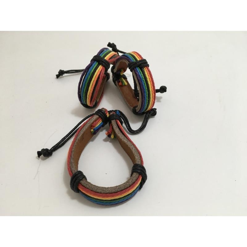 Pulsera Redonda Grande con Bandera LGBT+