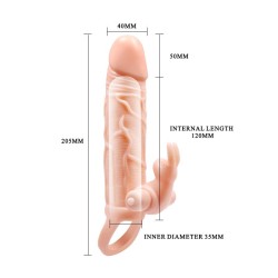 Brave Man Funda para el Pene con Vibración + 5cm