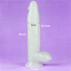 Dildo Lumino 10 Luz Azul