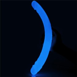 Dildo Doble Lumino 14.5 Luz Azul