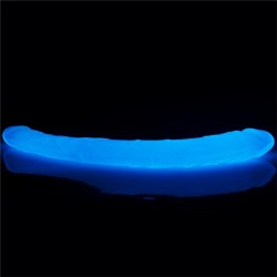 Dildo Doble Lumino 14.5 Luz Azul