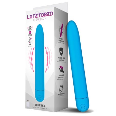 Bluesky Vibrador 10 Funciones 18,5 cm USB Azul Mate