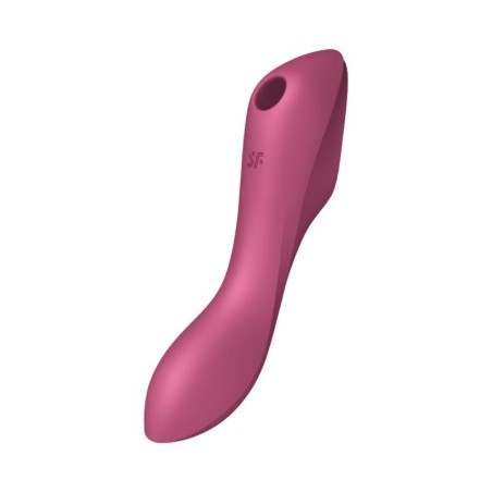 Curvy Trinity 3 Vibrador y Succionador Triple Estimulación USB Rojo