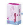 Curvy Trinity 3 Vibrador y Succionador Triple Estimulación USB Rojo