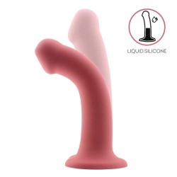 Bouncy Dildo Silicona Líquida Hiper Flexible 6.5 - 16.5 cm Talla S Burgundy