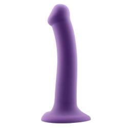 Bouncy Dildo Silicona Líquida Hiper Flexible 6.5 - 16.5 cm Talla S Púrpura