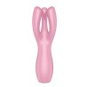 Threesome 3 Lay-on Vibrador 3 Motores Rosa