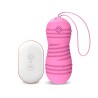 Hiibo Huevo Vibrador con Rotación Control Remoto USB Silicona Rosa