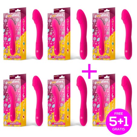 Pack 5+1 Sweety Vibrador Punto G USB Silicona