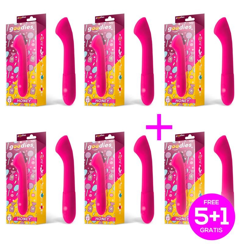 Pack 5+1 Honey Vibrador Punto G Silcona USB