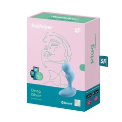 Deep Diver Plug Anal con Vibración APP Satisfyer Connect Azul