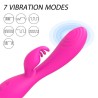 Conejito Vibrador Magic Stick con Pulsación Fucsia