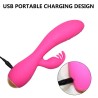 Conejito Vibrador Magic Stick con Pulsación Fucsia