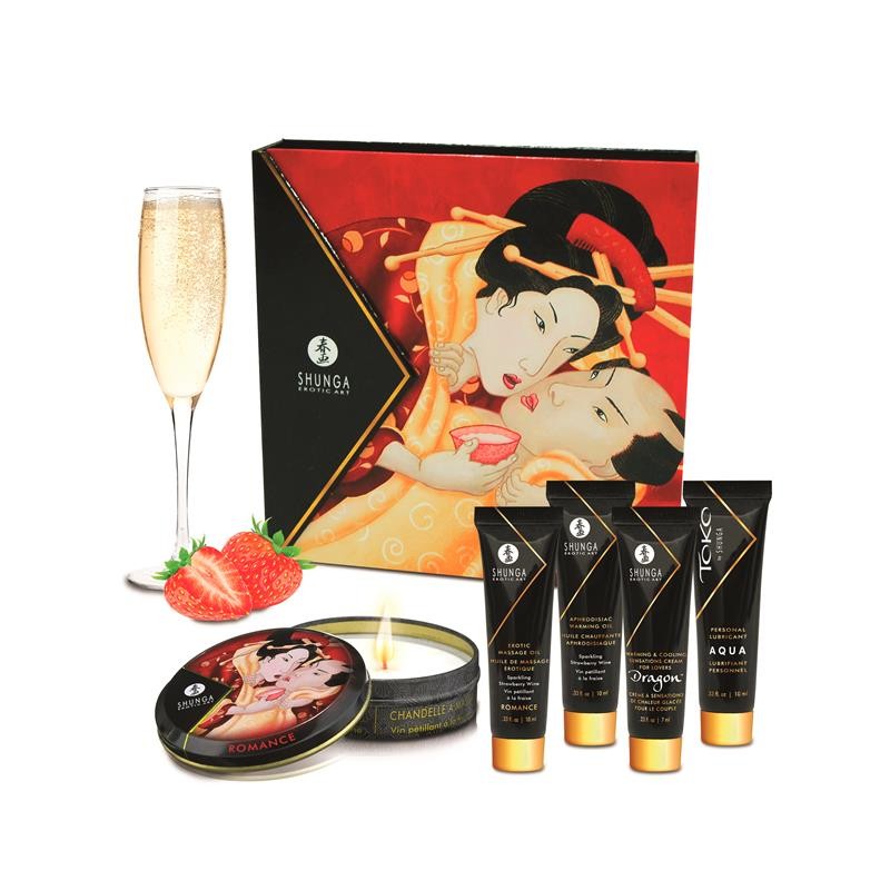 Shunga Kit Secretos de una Geisha Vino Espumoso