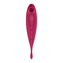 Twirling Pro Succionador y Vibrador APP Satisfyer Connect Dark Red