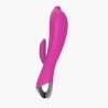 Vibrador Dolphin 6 Funciones USB Rosa