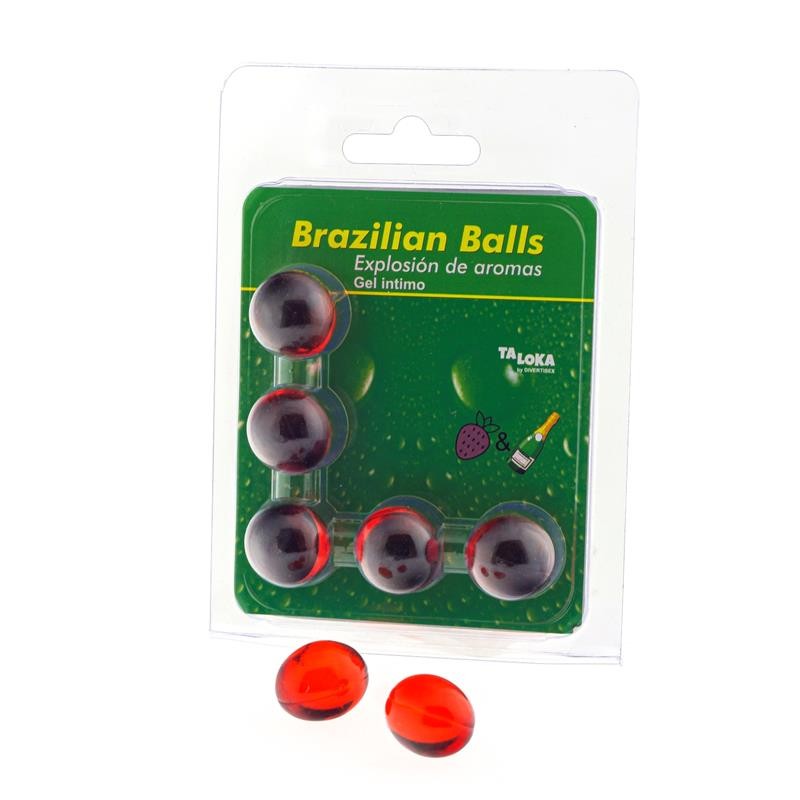 Set 5 Brazilian Balls Explosion Aroma de Fresa-Champan