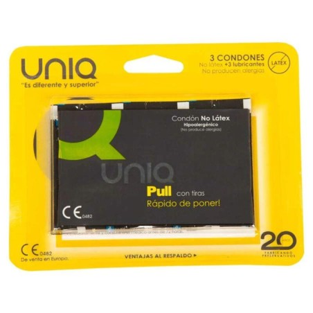 Preservativos con Tiras Pull Condoms Sin Látex 3 pcs