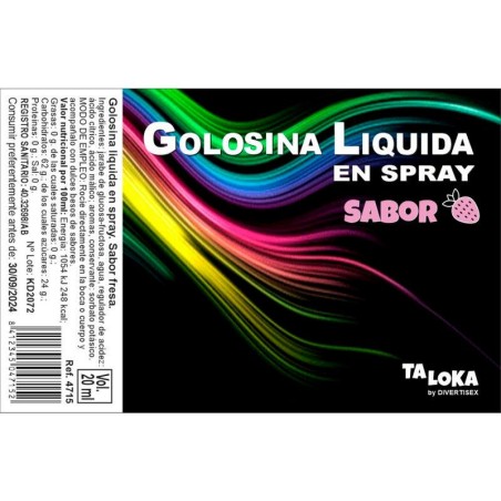 Golosina Líquida en Spray Sabor Fresa 20 ml