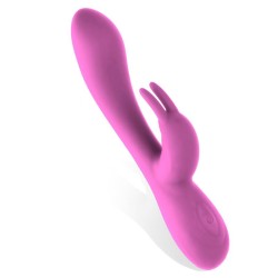 Mauve Vibrador Unibody Silicona Líquida USB Rosa