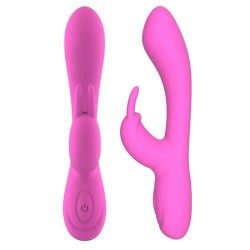 Mauve Vibrador Unibody Silicona Líquida USB Rosa