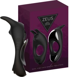 Zeus Anillo Vibrador para el Pene Doble