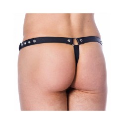 Tanga de Cuero Ajustable con Tachuelas