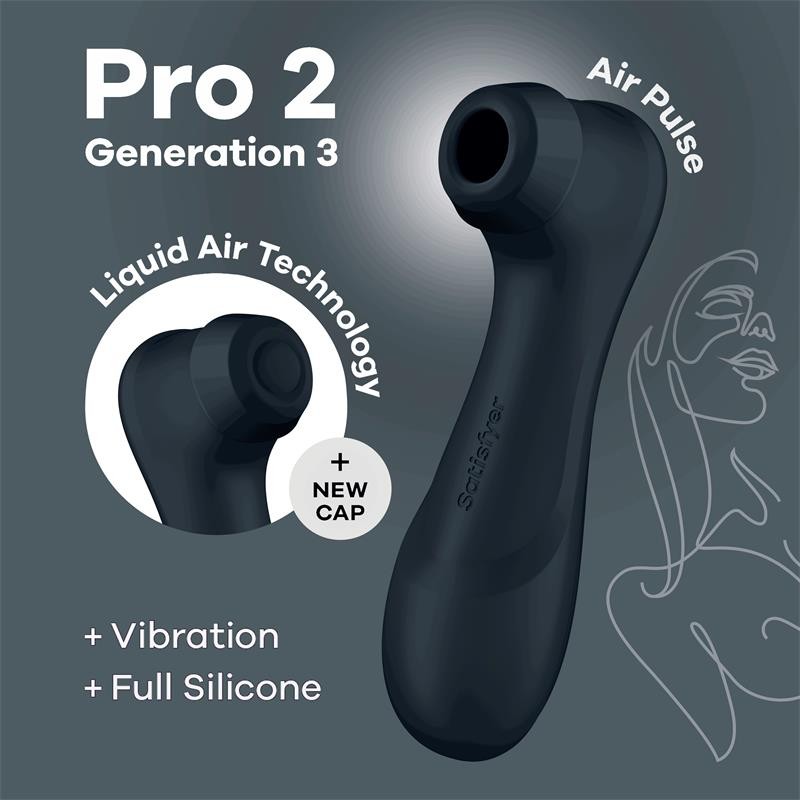 Pro 2 Gener 3 Liquid Air Technology Succión y Vibración Negro