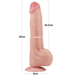 Dildo Dual Layer Piel Retractil 11.5