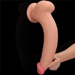 Dildo Dual Layer Piel Retractil 13.5