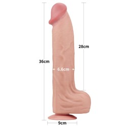 Dildo Dual Layer Piel Retractil 14