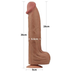 Dildo Dual Density Piel Deslizante 14